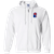 Jersey Knights WHA Hockey Team Full Zip Hoodie front view in White