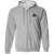 Los Angeles Sharks WHA Hockey Team Full Zip Hoodie front view in Sport Grey