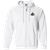 Los Angeles Sharks WHA Hockey Team Full Zip Hoodie front view in White