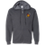 Michigan Stags WHA Hockey Team Full Zip Hoodie front view in Dark Heather