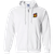 Michigan Stags WHA Hockey Team Full Zip Hoodie front view in White