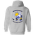 Minnesota Fighting Saints WHA Hockey Team Full Zip Hoodie rear view in Sport Grey
