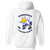 Minnesota Fighting Saints WHA Hockey Team Full Zip Hoodie rear view in White