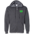New England Whalers WHA Hockey Team Full Zip Hoodie front view in Dark Heather