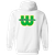 New England Whalers WHA Hockey Team Full Zip Hoodie rear view in White