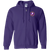 New York Golden Blades WHA Hockey Team Full Zip Hoodie front view Purple