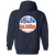 New York Raiders WHA Hockey Team Full Zip Hoodie rear view in Navy