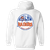 New York Raiders WHA Hockey Team Full Zip Hoodie rear view in White