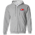 Ottawa Nationals WHA Hockey Team Full Zip Hoodie front view in Sport Grey