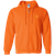 Philadelphia Blazers WHA Hockey Team Full Zip Hoodie front view in Safety Orange