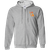 Philadelphia Blazers WHA Hockey Team Full Zip Hoodie front view in Sport Grey