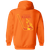 Philadelphia Blazers WHA Hockey Team Full Zip Hoodie rear view in Safety Orange