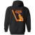 Philadelphia Blazers WHA Hockey Team Full Zip Hoodie rear view in Black