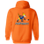 Phoenix Roadrunners WHA Hockey Team Full Zip Hoodie rear view in Safety Orange