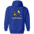Phoenix Roadrunners WHA Hockey Team Full Zip Hoodie rear view in Royal Blue