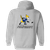 Phoenix Roadrunners WHA Hockey Team Full Zip Hoodie rear view in Sport Grey