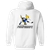 Phoenix Roadrunners WHA Hockey Team Full Zip Hoodie rear view in White