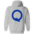 Quebec Bulldogs WHA Hockey Team Full Zip Hoodie rear view in Sport Grey