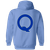 Quebec Bulldogs WHA Hockey Team Full Zip Hoodie rear view in Carolina Blue