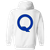 Quebec Bulldogs WHA Hockey Team Full Zip Hoodie rear view in White