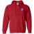 Toronto Toros WHA Hockey Team Full Zip Hoodie front view in Red