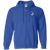 Toronto Toros WHA Hockey Team Full Zip Hoodie front view in Royal Blue