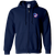 Toronto Toros WHA Hockey Team Full Zip Hoodie front view in Navy