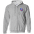 Toronto Toros WHA Hockey Team Full Zip Hoodie front view in Sport Grey