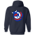Toronto Toros WHA Hockey Team Full Zip Hoodie rear view in Navy