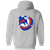 Toronto Toros WHA Hockey Team Full Zip Hoodie rear view in Sport Grey