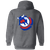 Toronto Toros WHA Hockey Team Full Zip Hoodie rear view in Dark Heather