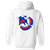 Toronto Toros WHA Hockey Team Full Zip Hoodie rear view in White
