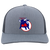 Birmingham Bulls WHA Hockey Trucker Snapback Cap 5-Panel in Heather Grey/Light Charcoal