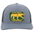 Chicago Cougars WHA Hockey Team Snapback Trucker Cap in Heather Grey/Light Charcoal