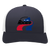 Indianapolis Racers WHA Hockey Team Snapback Trucker Cap in Navy Blue/White