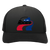 Indianapolis Racers WHA Hockey Team Snapback Trucker Cap in Black/Black