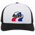 Indianapolis Racers WHA Hockey Team Snapback Trucker Cap in White/Black
