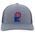Jersey Knights WHA Hockey Team Snapback Trucker Cap in Heather Grey/Light Charcoal