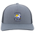 Minnesota Fighting Saints WHA Hockey Team Snapback Trucker Cap in Heather Grey/Light Charcoal