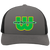 New England Whalers WHA Hockey Team Snapback Trucker Cap in Graphite/Black