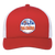New York Raiders WHA Hockey Team Snapback Trucker Cap in Red/White