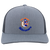 San Diego Mariners WHA Hockey Team Snapback Trucker Cap in Heather Grey/Light Charcoal