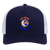 San Diego Mariners WHA Hockey Team Snapback Trucker Cap in True Navy/White