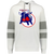 Birmingham Bulls WHA Hockey Athletic Fleece Hoodie in White/Charcoal Heather