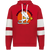Denver Spurs WHA Hockey Athletic Fleece Hoodie in Scarlet Red/White