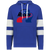 Indianapolis Racers WHA Hockey Athletic Fleece Hoodie in Royal Blue/White