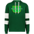 New England Whalers WHA Hockey Athletic Fleece Hoodie in Dark Green/White