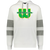 New England Whalers WHA Hockey Athletic Fleece Hoodie in White/Charcoal Heather