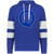 Quebec Bulldogs WHA Hockey Athletic Fleece Hoodie in Royal Blue/White