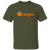 Vintage-style Anaheim Oranges WTT T-shirt with retro 1970s team logo graphic in military green